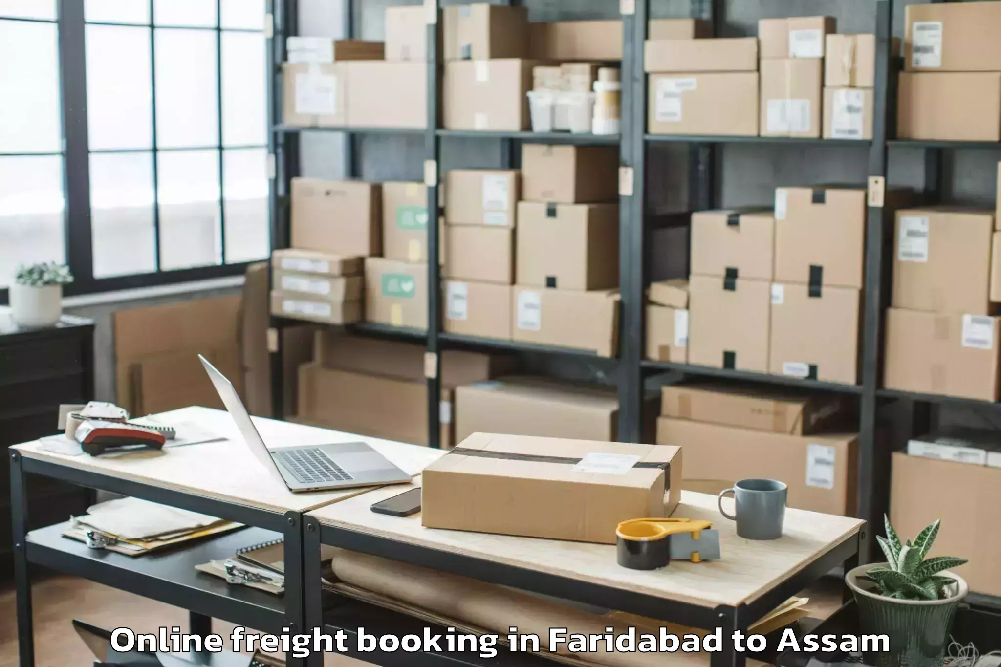 Trusted Faridabad to Lumding Online Freight Booking